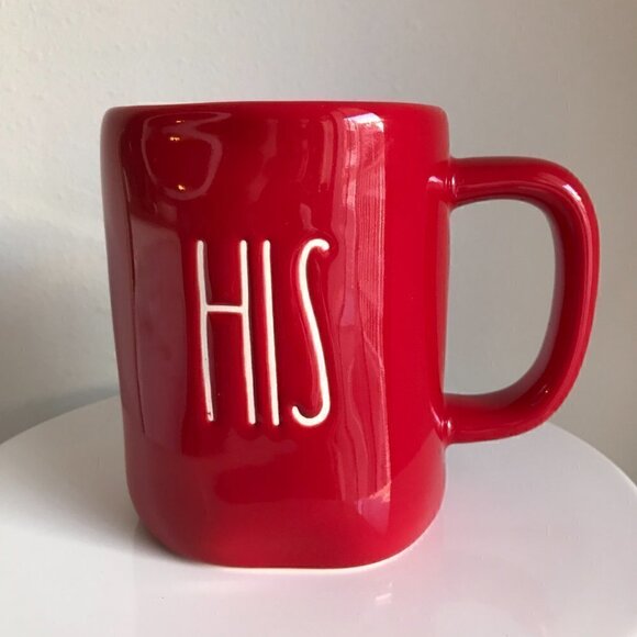 NWOT Rae Dunn Artisan Collection His & Hers Red Mug Set - Picture 5 of 5